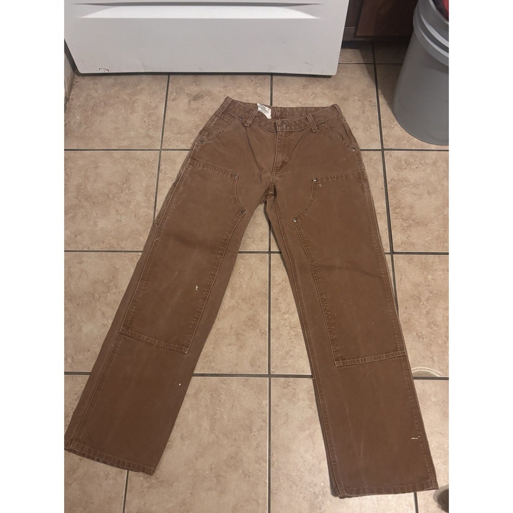90's Vintage Carhartt Double Knee Carpenter Pants 32x35